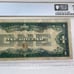 1928 1 SILVER CERTIFICATES PCGS 20 FR# 1600 TATE MELLON FUNNY BACK BILL