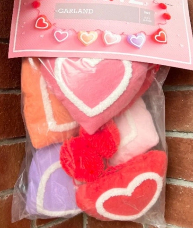 Spritz Valentine Heart and Pom Pom Garland