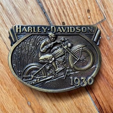 Vintage 1930 Harley-Davidson The Hill Climber Collection Belt Buckle