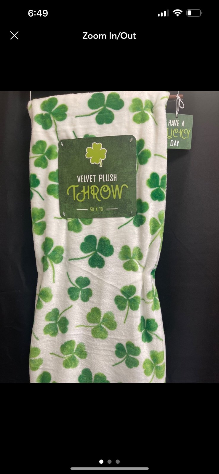 Plush Throw Blanket St Patricks Day Shamrock