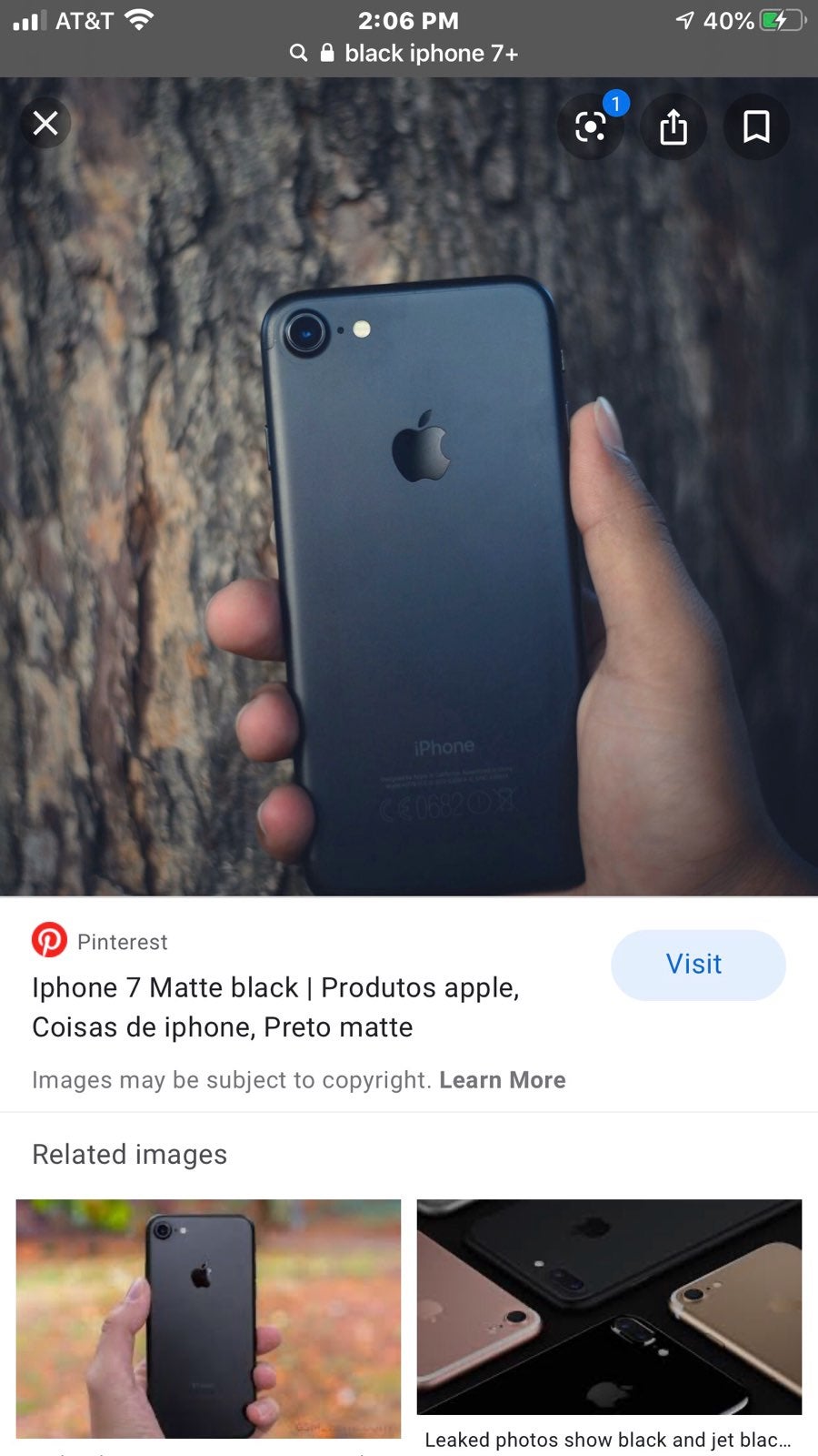 Unlocked matte black IPhone 7+
