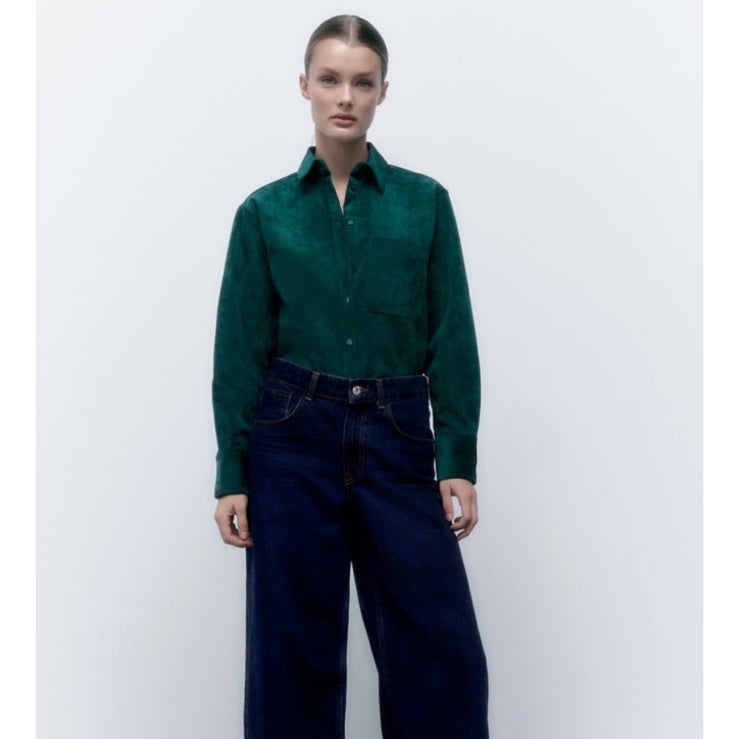 Zara FINE-WALED CORDUROY SHIRT