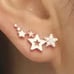 Rose Gold Star Studded Ear Climbers