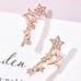 Rose Gold Star Studded Ear Climbers