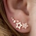 Rose Gold Star Studded Ear Climbers
