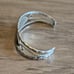 Vintage Alpaca Silver Cuff Bracelet with Mother of Pearl and Abalone Leaves