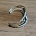 Vintage Alpaca Silver Cuff Bracelet with Mother of Pearl and Abalone Leaves