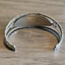 Vintage Alpaca Silver Cuff Bracelet with Mother of Pearl and Abalone Leaves