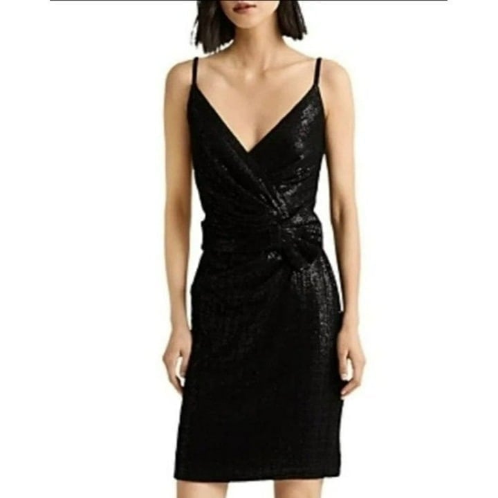 NWT Lauren Ralph Lauren Women's Sleeveless Crossover Dress Size 6 (MSRP 145)