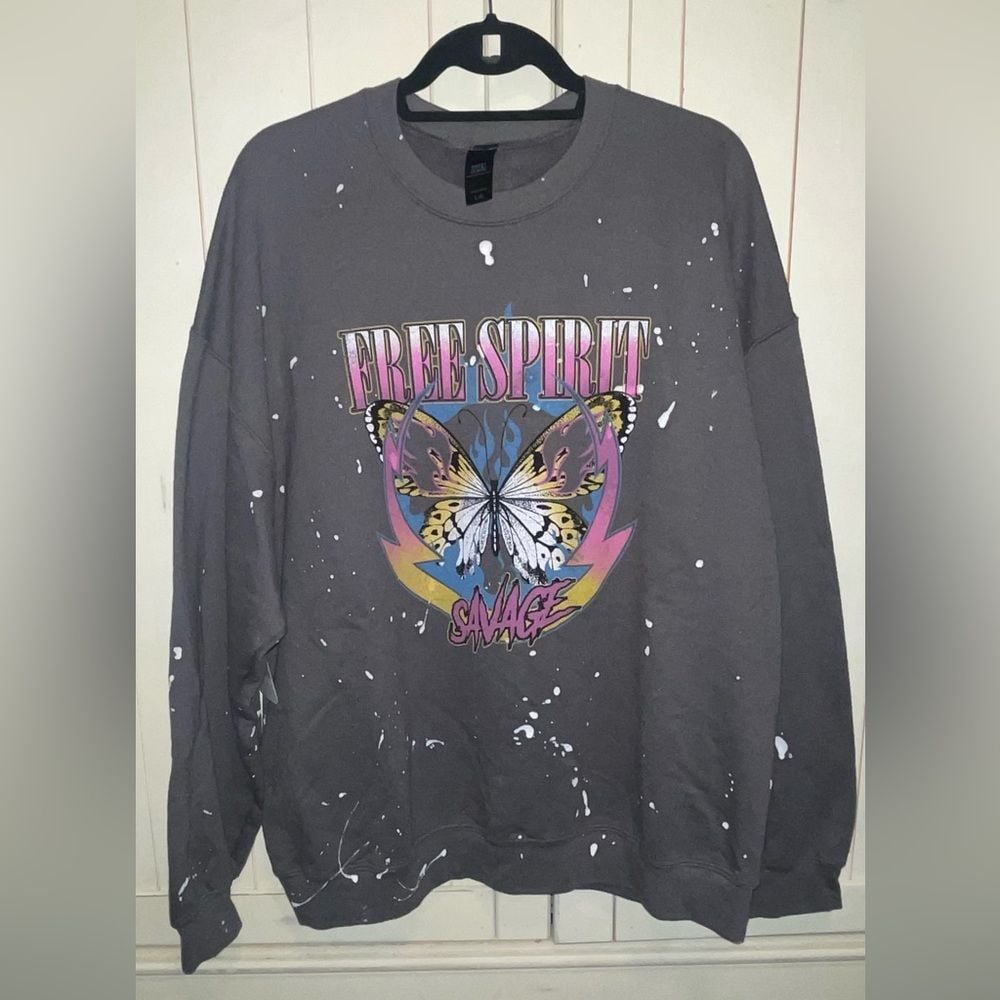 NWT Sweet Clair Sweatshirt Butterfly Savage