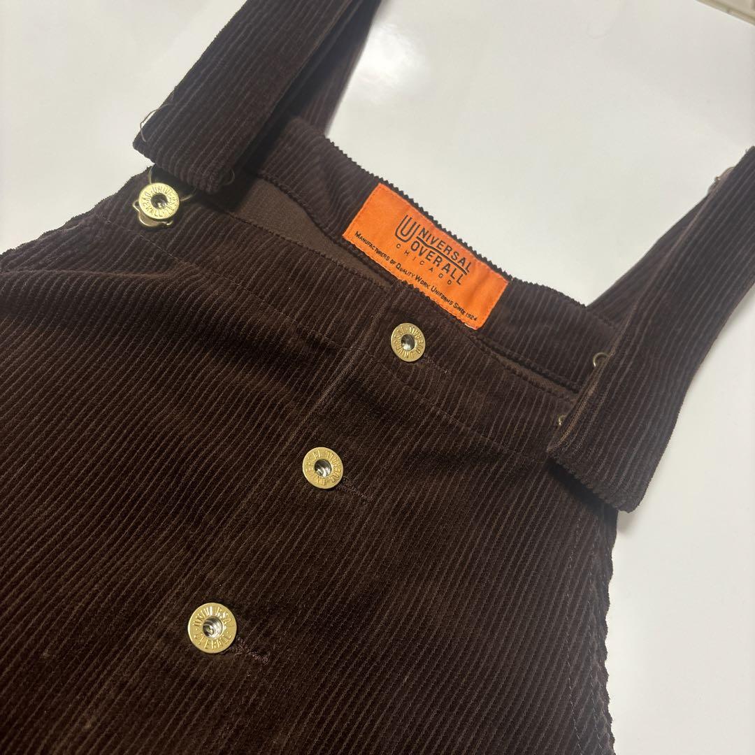 UNIVERSAL OVERALL Dark Brown Corduroy Salopette