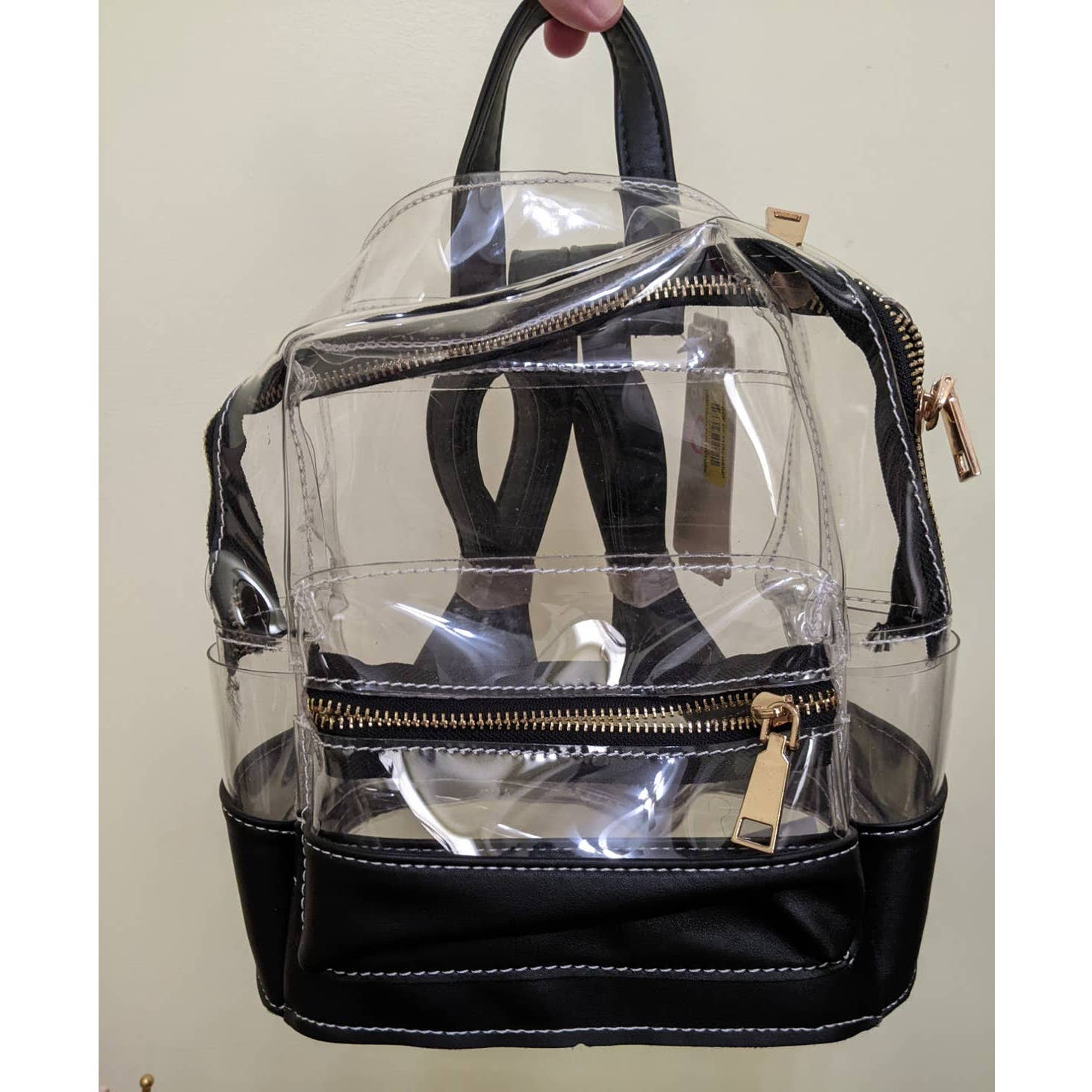 Coach clear backpack sales
