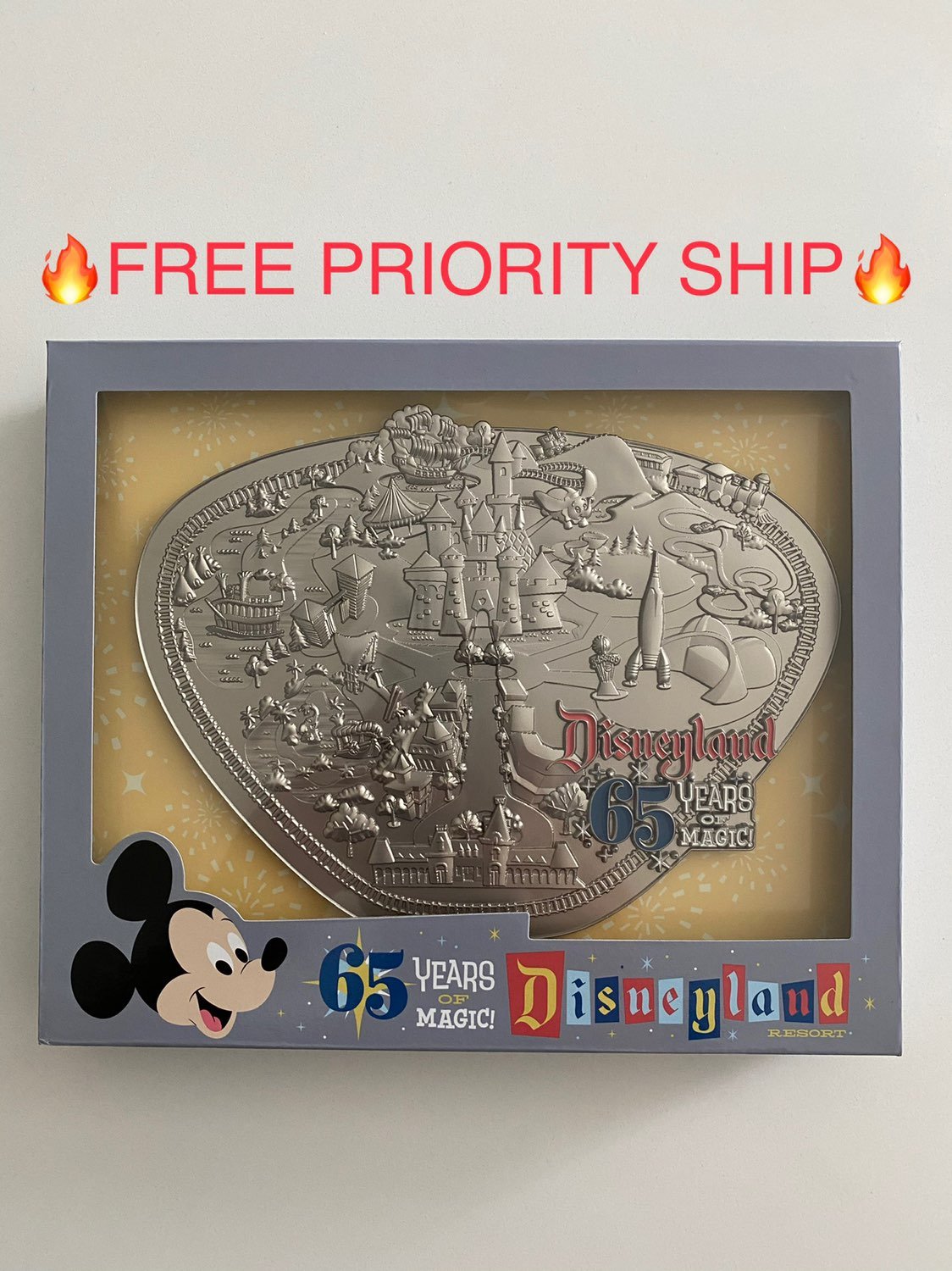 Disneyland 65th Anniversary Map Pin NEW