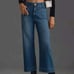 Anthropologie Colette Denim Crop Wide Leg Pants Maeve Blue Indigo Size 30