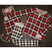 Victoria's Secret M SHIRT+TANK+PANTS+sleep mask PLAID red black gray PJ thermal