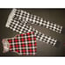Victoria's Secret M SHIRT+TANK+PANTS+sleep mask PLAID red black gray PJ thermal