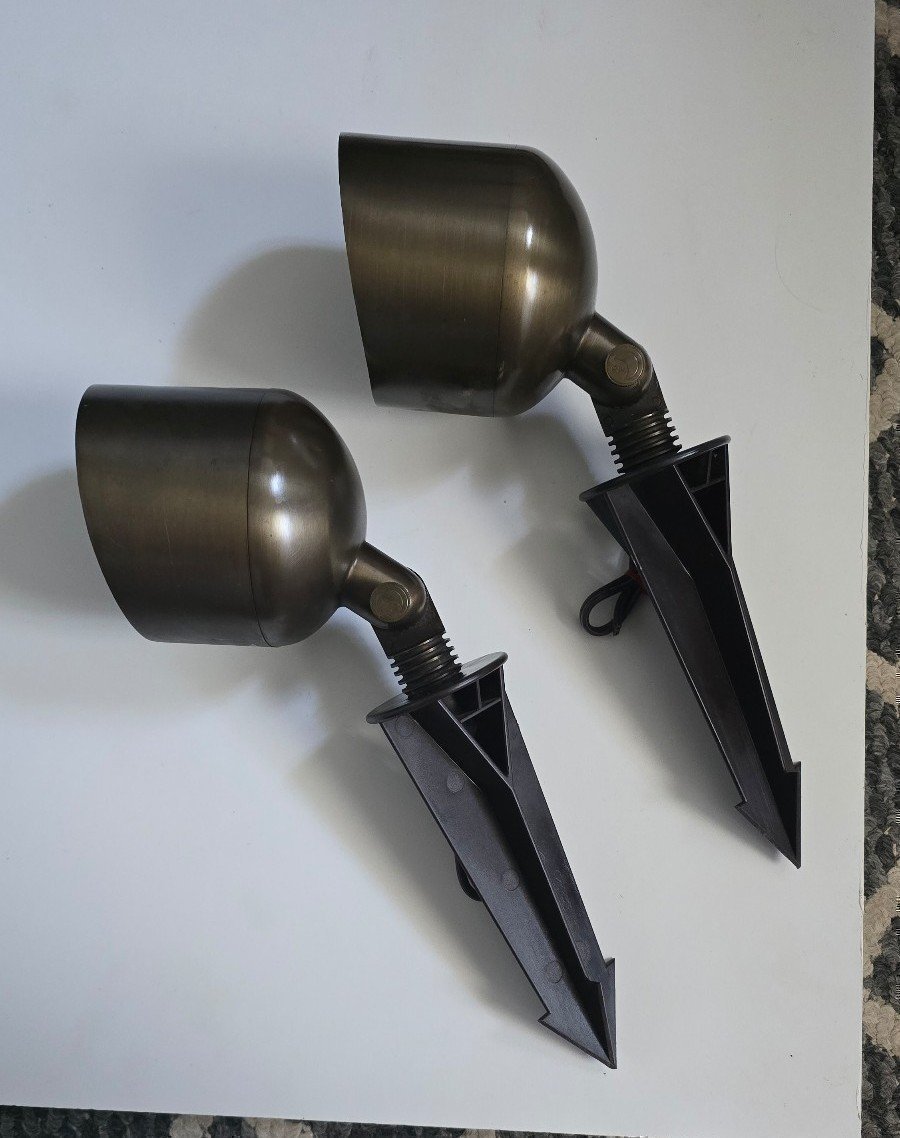 (2) Nite Time Decor - Weathered Brass Flood Light- Model# PARD-WB (PRICE FOR 2)