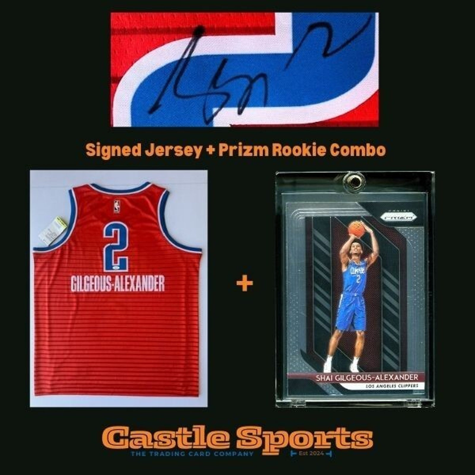 Shai Gilgeous Alexander Signed NIKE JORDAN SWINGMAN JERSEY JSA COA+PRIZM ROOKIE