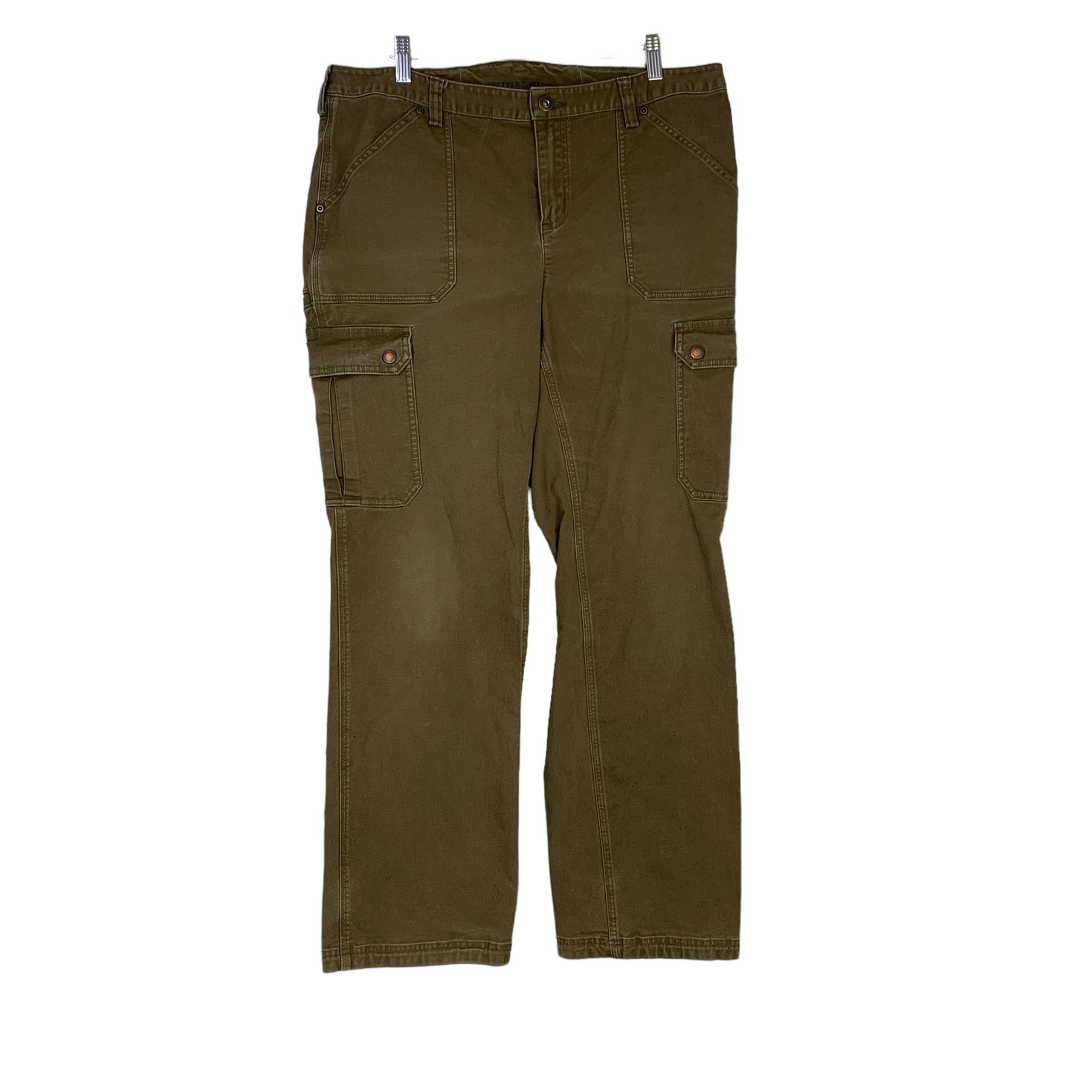 Duluth Trading Womens Cargo Pants 16X33 Curvesetter Waistband Canvas Workwear