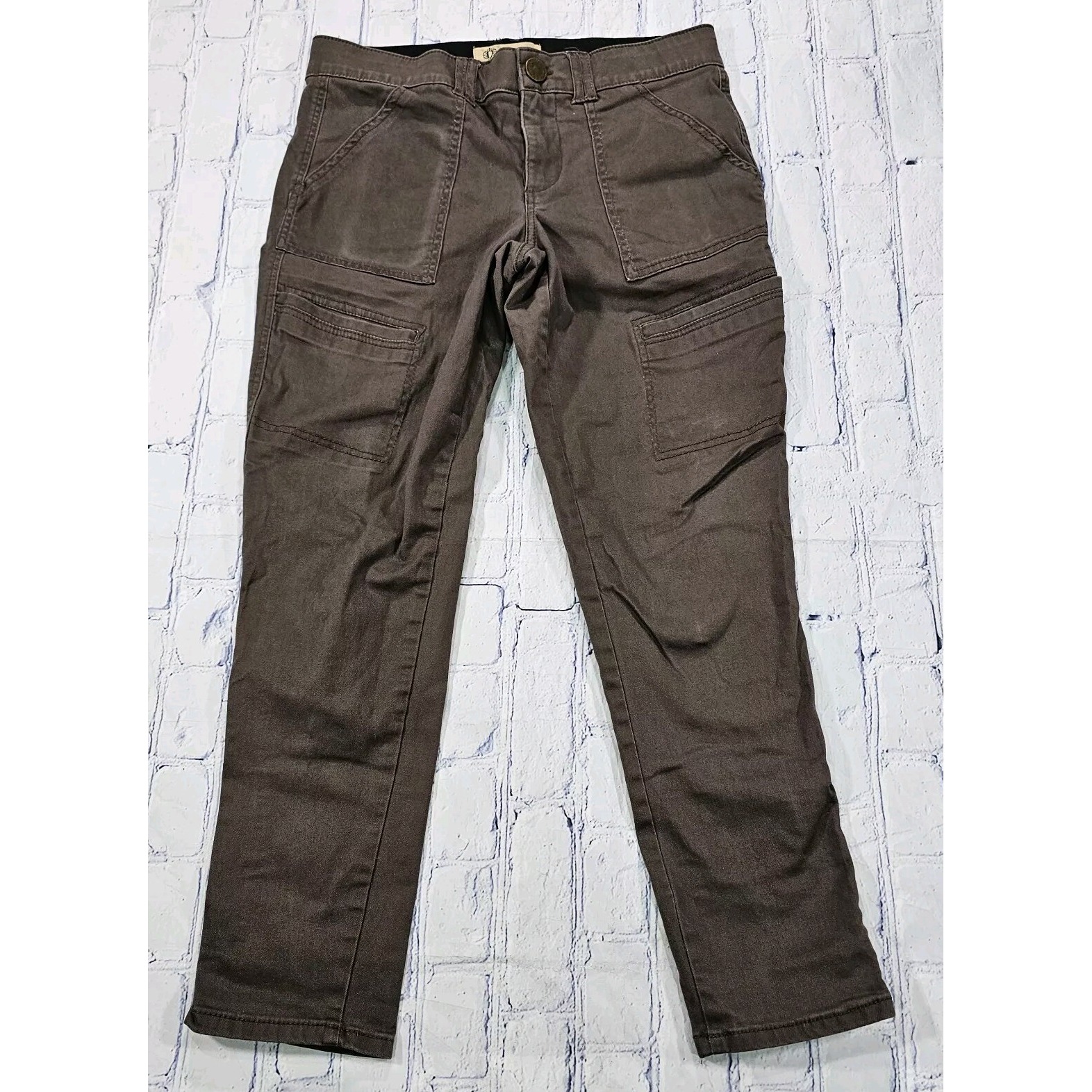 Democracy WOMENS SIZE 8 Ab Technology Skinny Cargo Pants Brown B1588e8XX