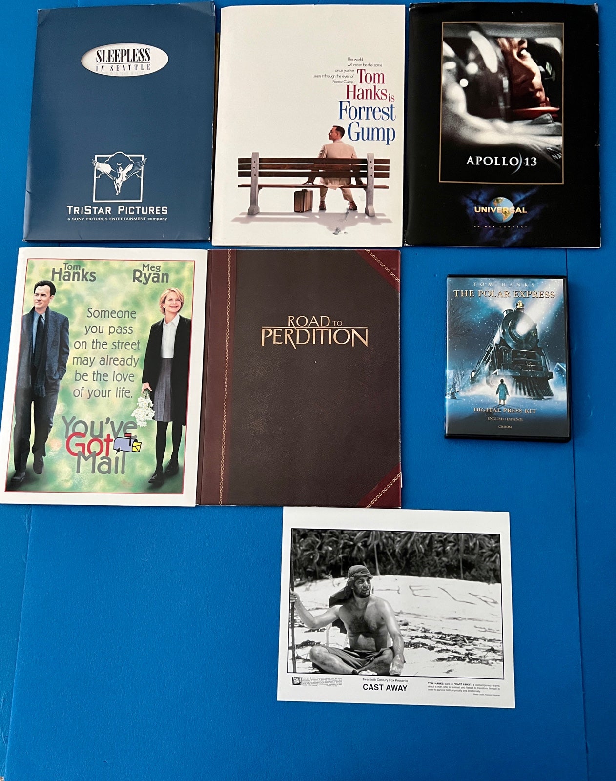 The great Tom Hanks movie press kits!
