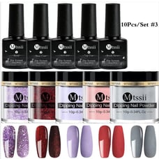 10 PCS Dipping Powder Nail Dip Liquid