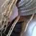 gray messy bun blonde dreadlock wig hat
