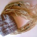 gray messy bun blonde dreadlock wig hat