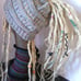 gray messy bun blonde dreadlock wig hat