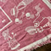 Vintage Mauve Country Cottage Children Woven Tapestry Blanket