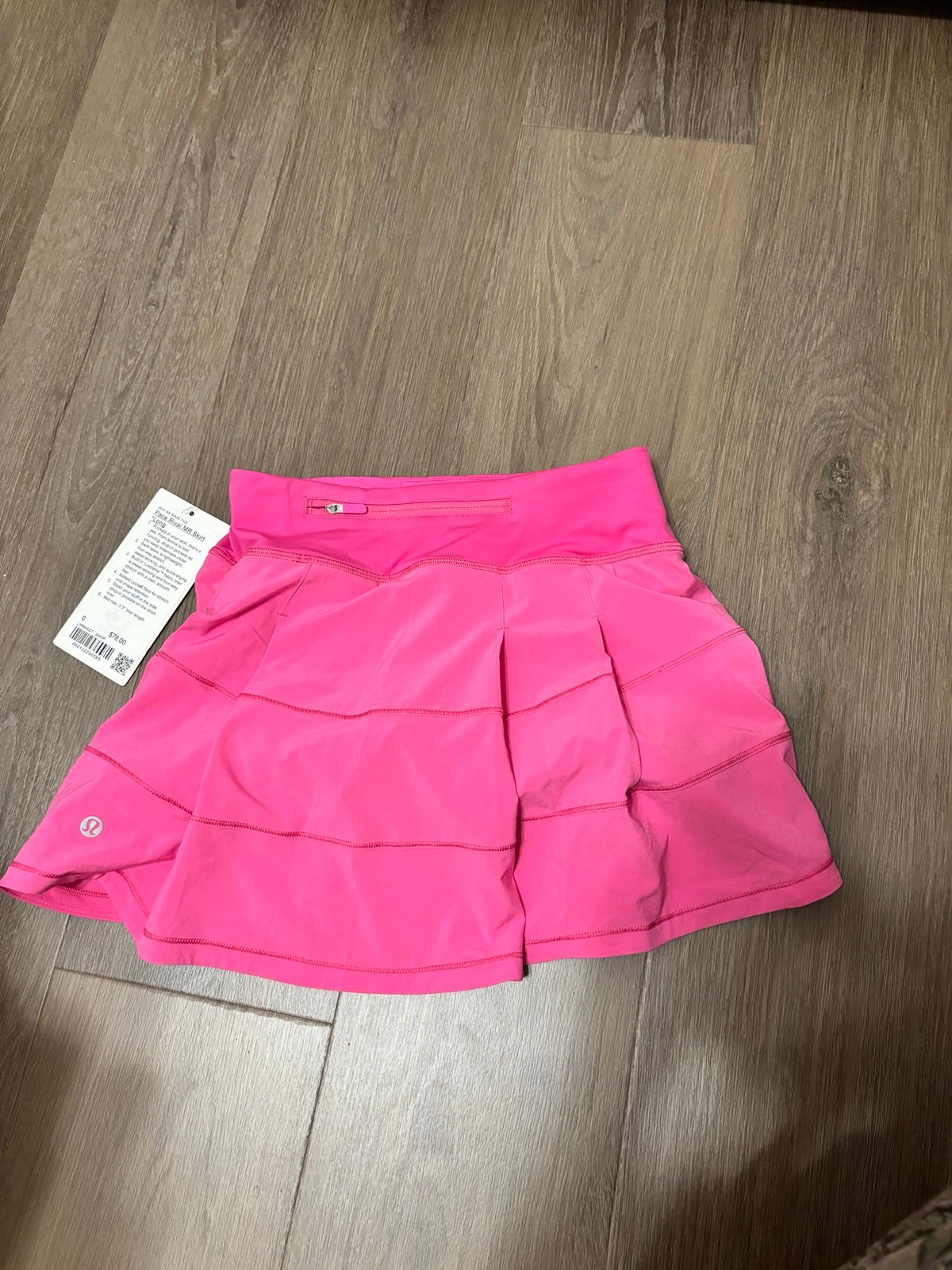 lululemon sonic pink pace rival skirt