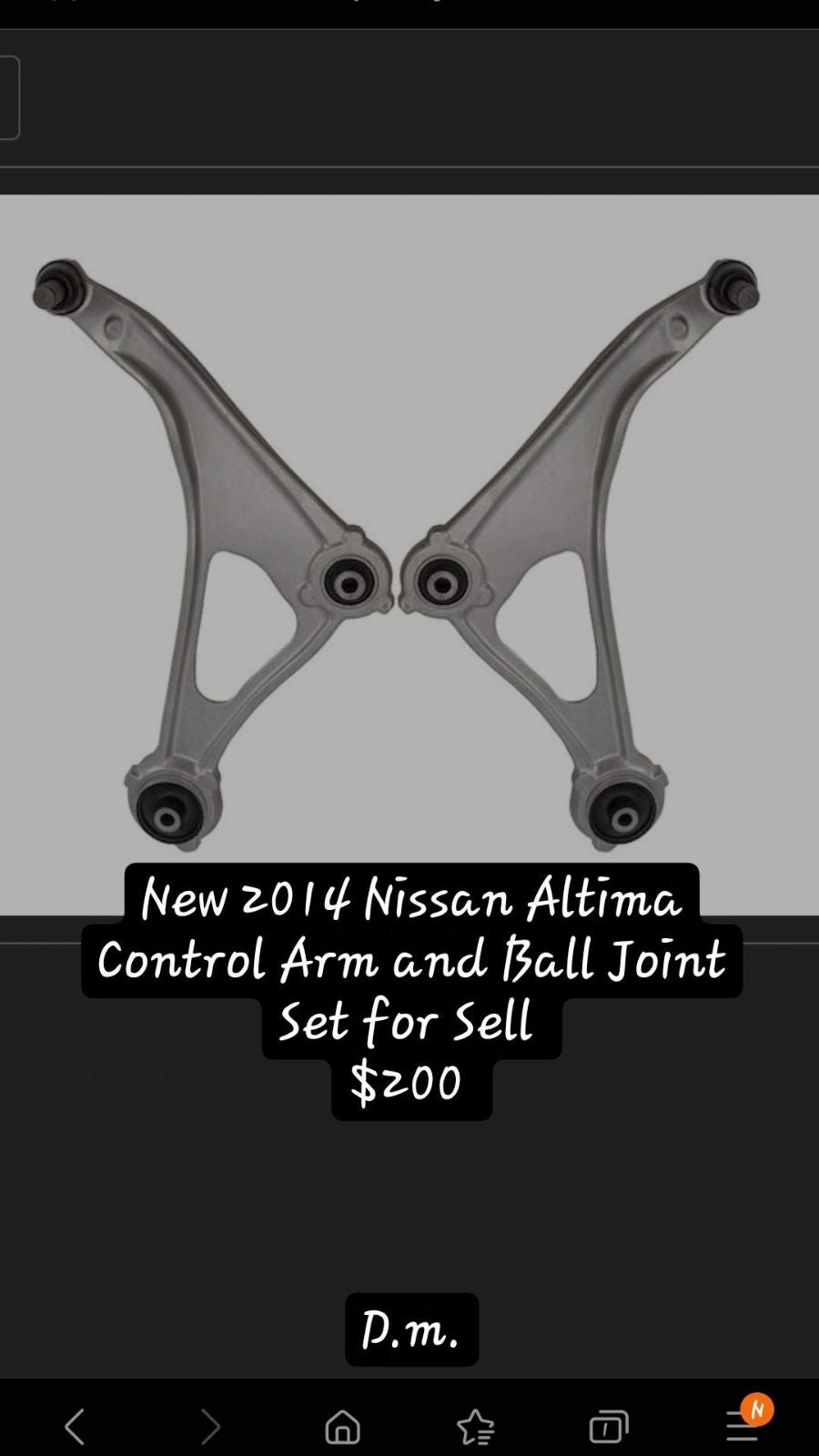 2014 Nissan Altima Control Arms