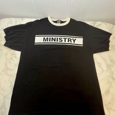 Vintage 1990s Ministry Band Ringer T Shirt Dark Side Of The Spoon Size XL Giant