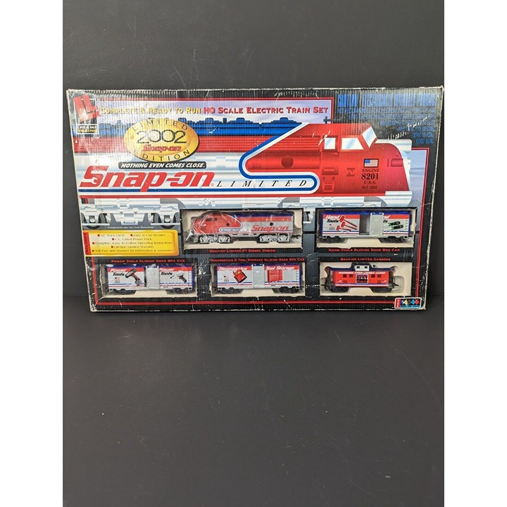 SNAP-ON LIMITED EDITION 2002 HO SCALE ELECTRIC TRAIN SET COMPLETE NEW IN BOX