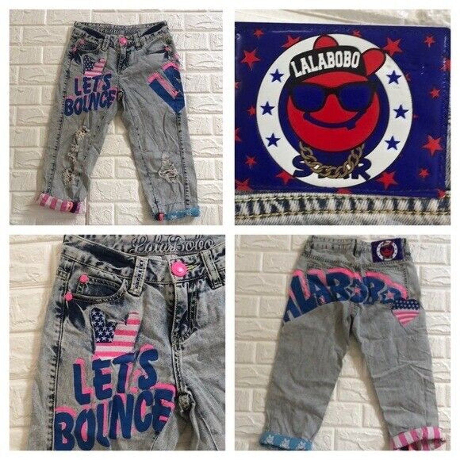 Vtg Malabo graphic spray paint 90’s Splatter graffiti jeans Y2K Juniors 0 24