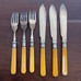 Vintage 1960's Set of Fish Knives & Forks with Bakelite handle