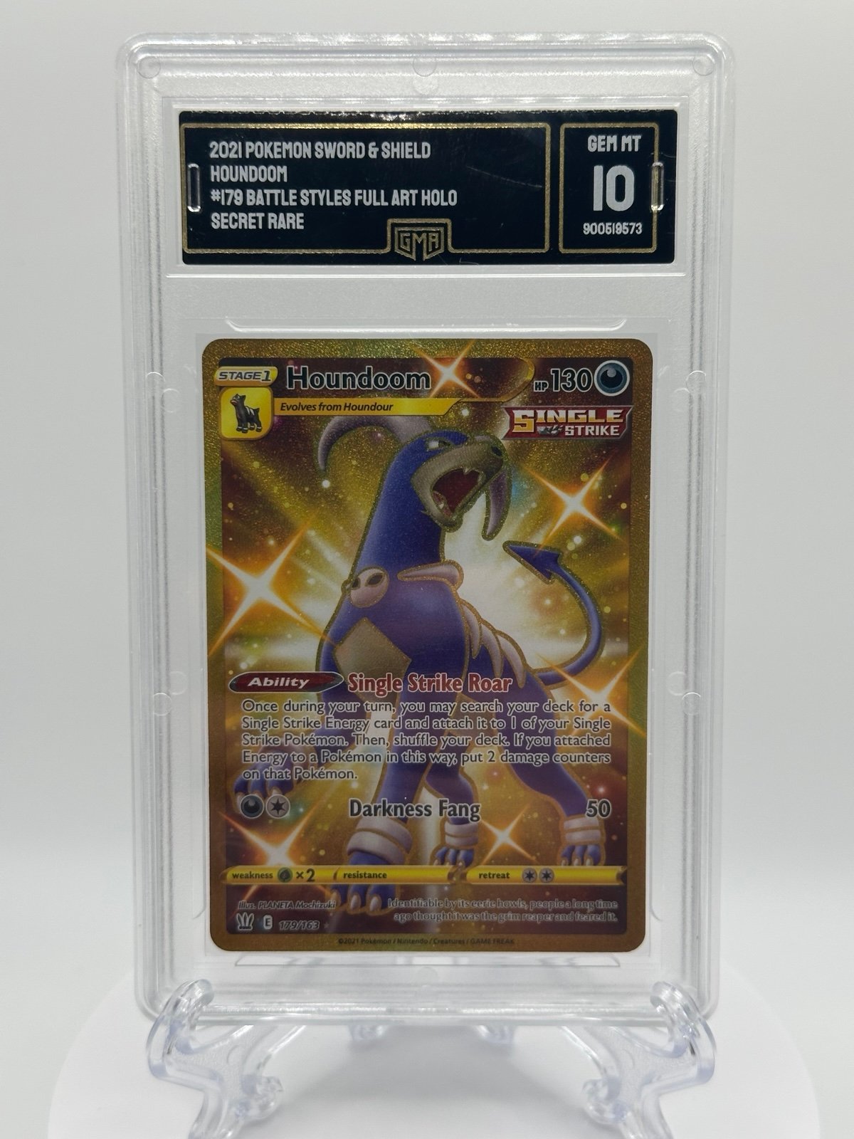 2021 Pokemon Sword & Shield Houndoom 179/163 GMA 10