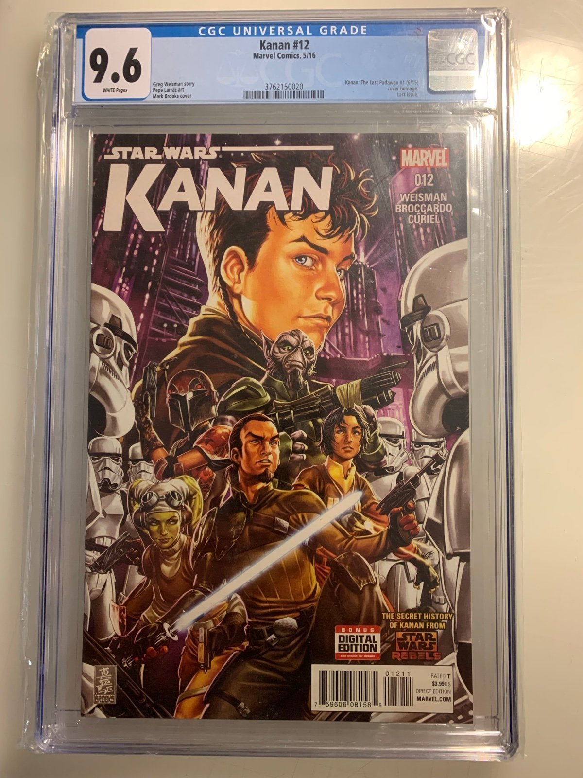 Star Wars Kanan The Last Padawan #12 CGC 9.6