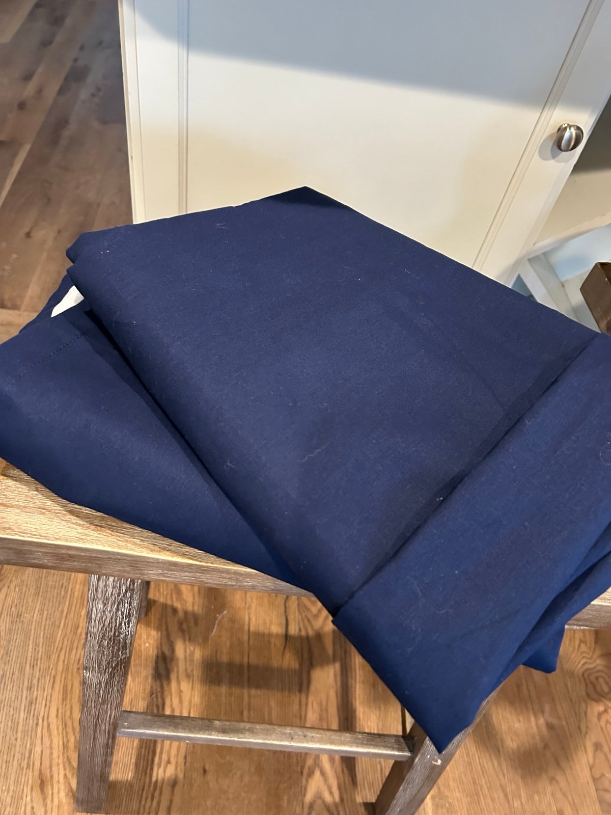Waterford Set of 2 navy cotton linen 50x84 Panels curtains lined new