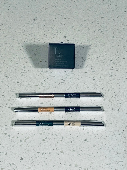 NWOT Set of 3 LimeLife by Alcone Enduring Eyeliner Pencil Duo Set with Sharpener