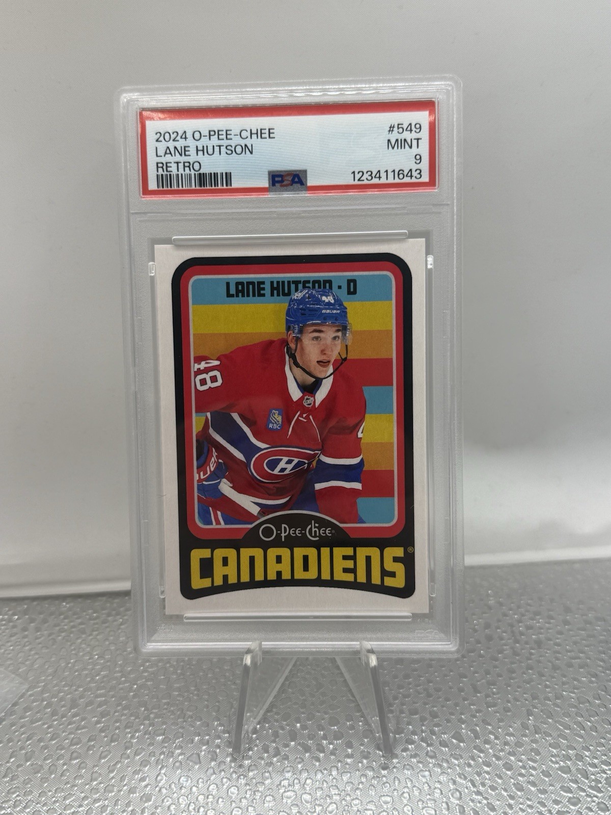 Lane Hutson O-Pee-Chee Retro Rookie #549 PSA 9