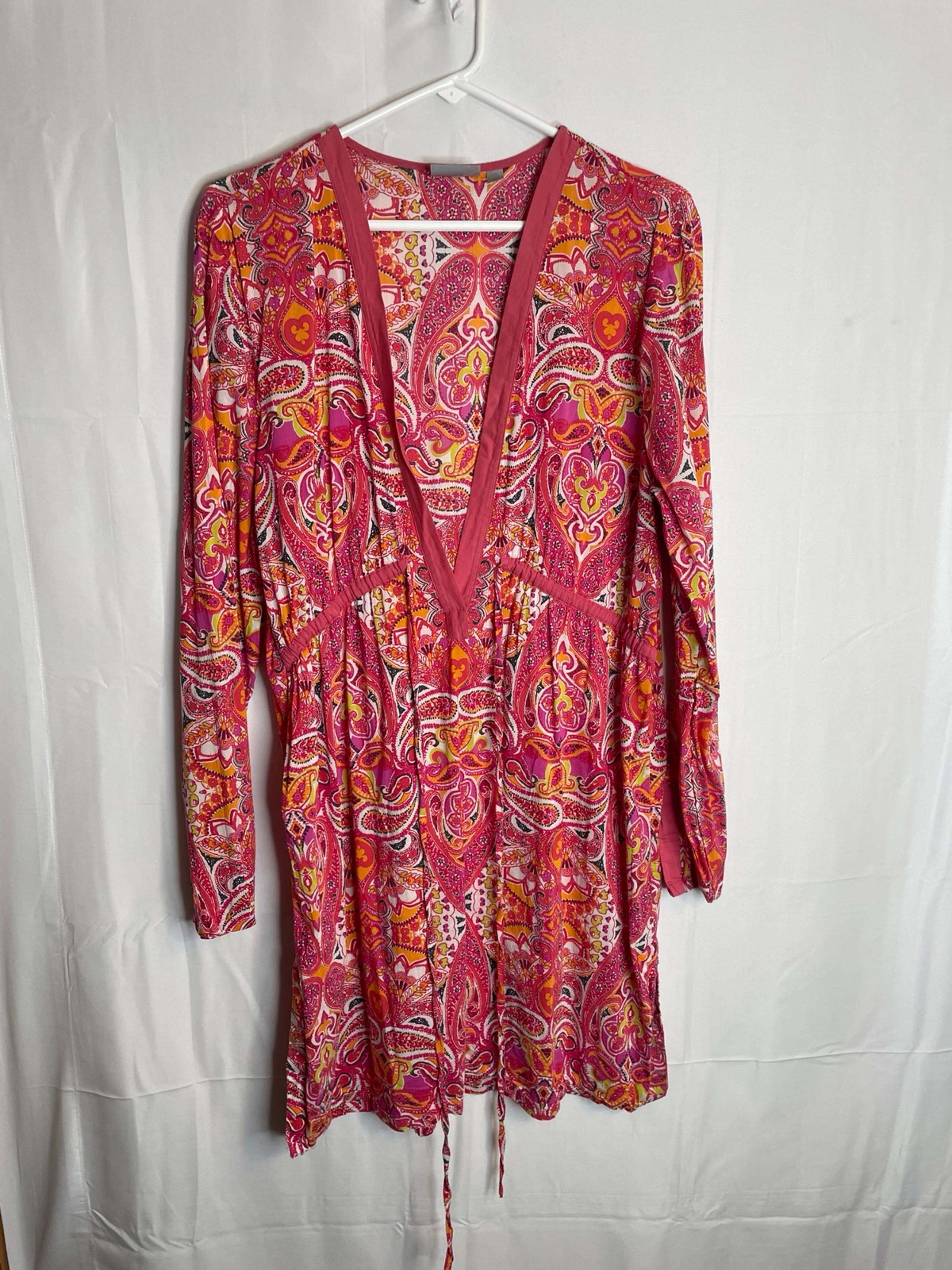 Athleta Women’s Size XL Swimsuit Cover Up Pink Paisley 4771