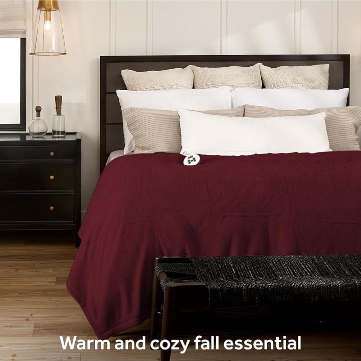 Heated Blanket has 12 heat settings - Full-HE56DF