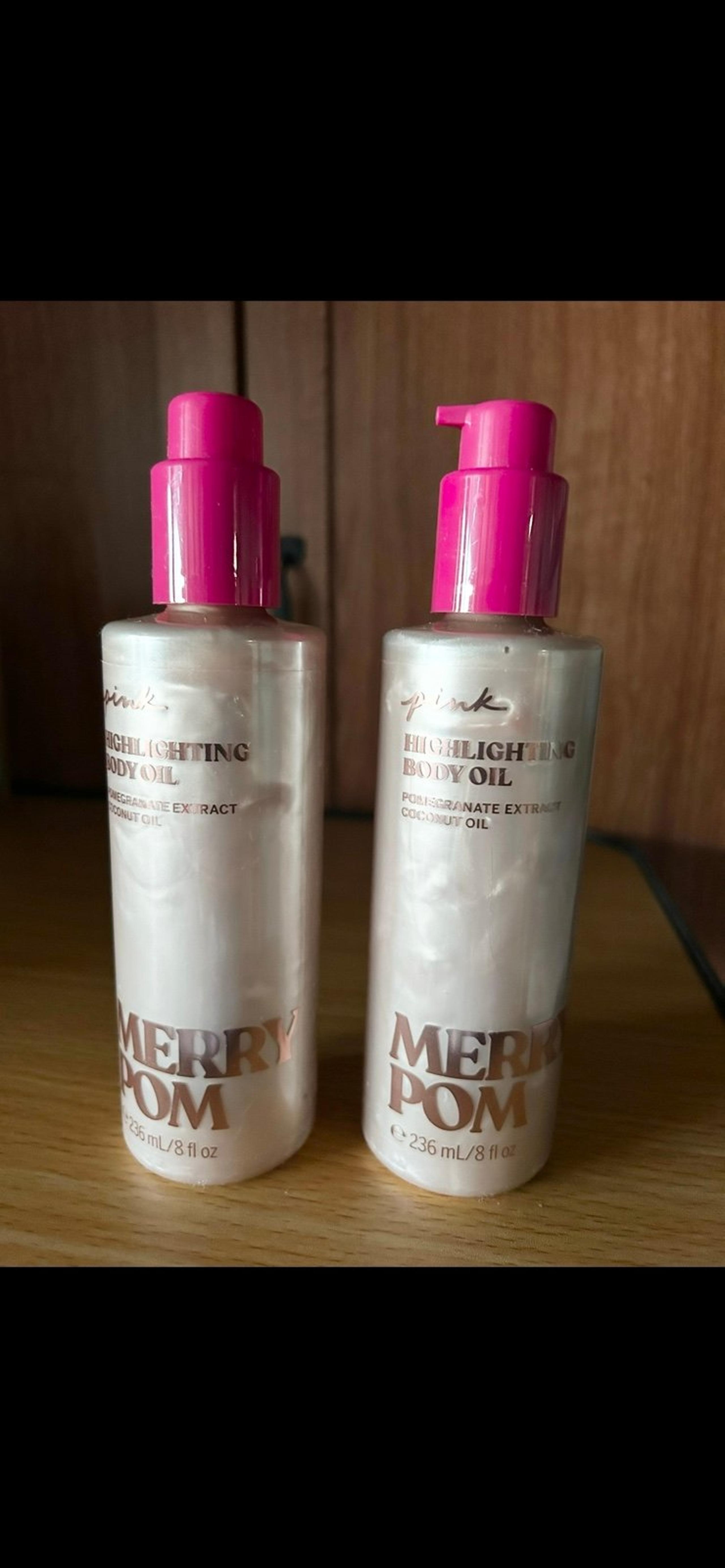 ALL NEW VS Merry Pom Highlighting Body Oil SET of 2 - PINK