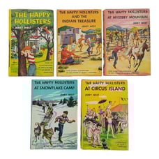 The Happy Hollisters Hardcover Dust Jacket Jerry West Helen S Hamilton Lot Of 5