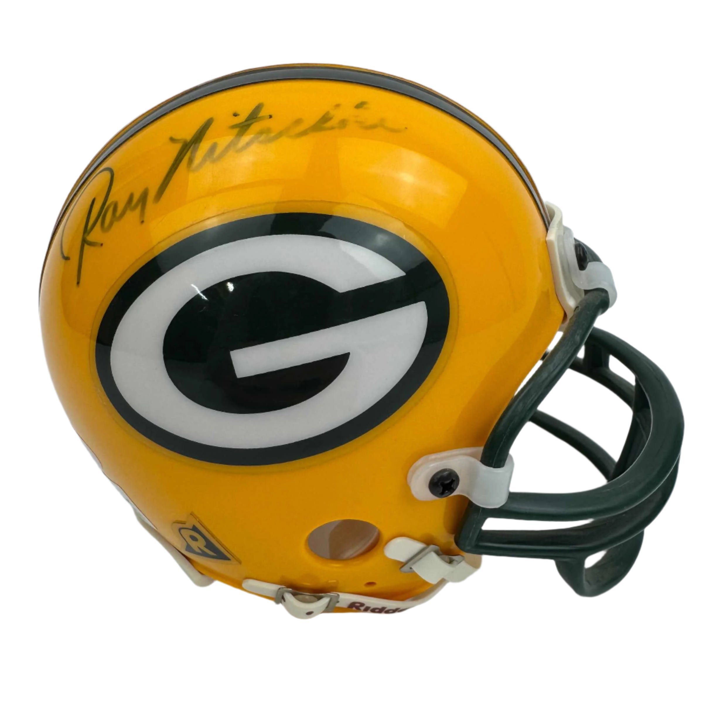 Autographed/Signed Ray Nitschke & Herb Adderley Dual Green Bay Packers Speed Mi