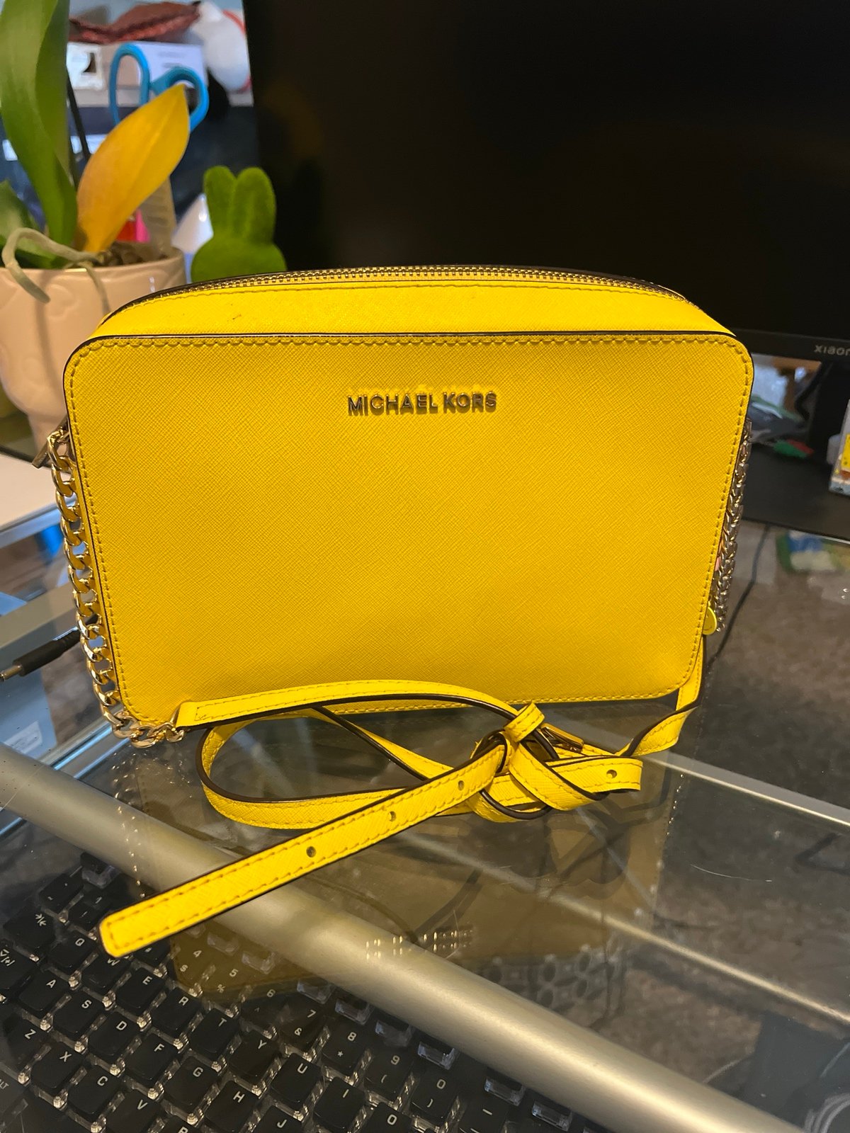 Michael Kors Yellow Chain Purse