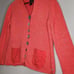 Pure Handknit art to wear peach coral cardigan Med Unique Buttons 100% Cotton