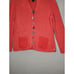 Pure Handknit art to wear peach coral cardigan Med Unique Buttons 100% Cotton