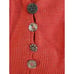 Pure Handknit art to wear peach coral cardigan Med Unique Buttons 100% Cotton